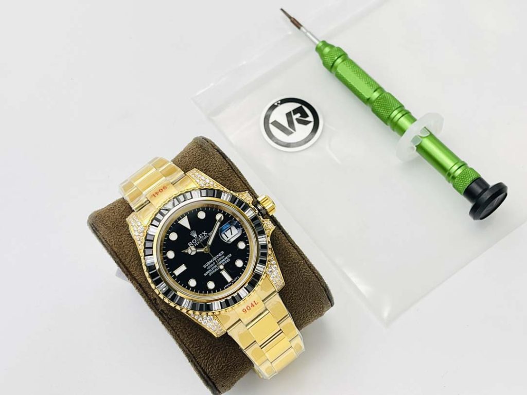 Rolex knock off GMT-Master II rear diamond-set