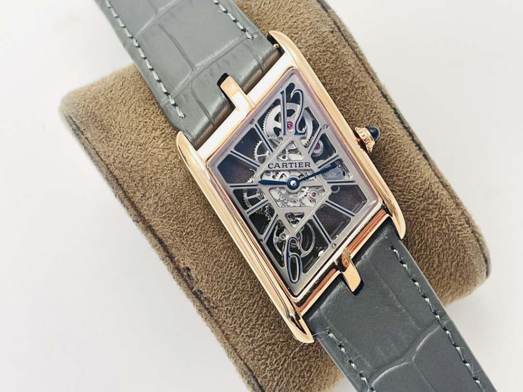 Super clone Cartier Tank quadrilateral skeletonised